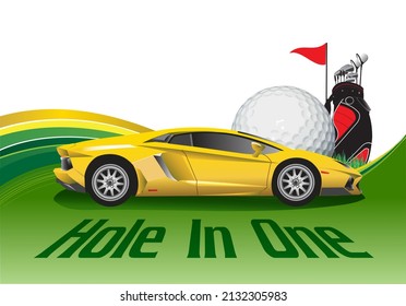 Vector illustration, suitable for making posters in golf tournaments.