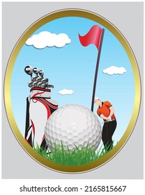 Vector illustration suitable for making posters to advertise golf tournaments.