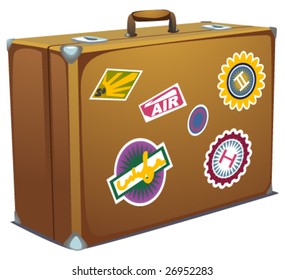 the vector illustration of suitcase