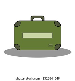 Vector illustration of a suitcase. Vector illustration of a backpack.