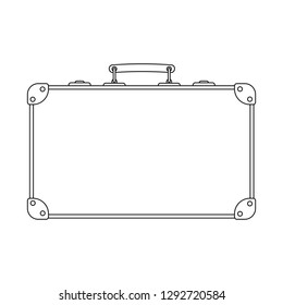 Vector illustration of suitcase and baggage logo. Set of suitcase and journey stock vector illustration.