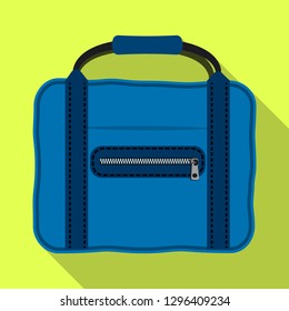 Vector illustration of suitcase and baggage logo. Set of suitcase and journey stock vector illustration.
