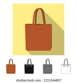 Vector illustration of suitcase and baggage symbol. Set of suitcase and journey stock symbol for web.
