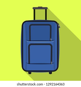 Vector illustration of suitcase and baggage symbol. Set of suitcase and journey stock symbol for web.