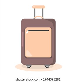 Vector illustration of a suitcase for going on vacation, sightseeing, perfect for design materials and traveling themed advertisements