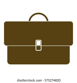 Vector Illustration of Suitcase Icon in Brown
