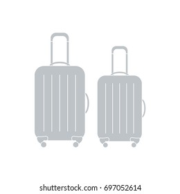 Vector illustration of suitcases for travel. Summer time, vacation. Design for banner, poster or print.