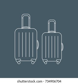 Vector illustration of suitcases for travel. vacation. Design for banner, poster or print.