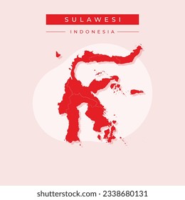 Vector illustration vector of Sulawesi map Indonesia