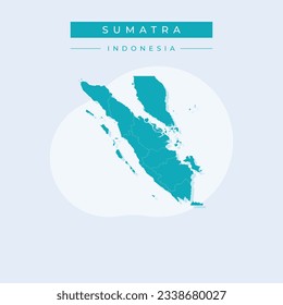 Vector illustration vector of Sumatra map Indonesia