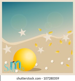 Vector illustration of Summer.