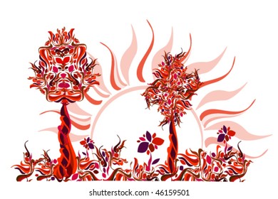 vector illustration of summer