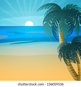 Vector Illustration of a Summer Background