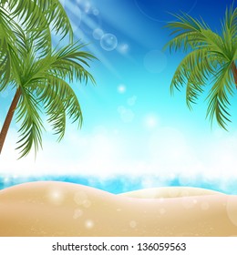 Vector Illustration of a Summer Background