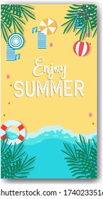 vector illustration of a summer background with sand