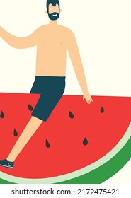 Vector illustration for summer backgrounds, cards, posters and flyers.