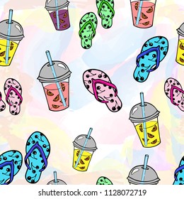 Vector illustration, summer, beach 