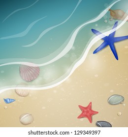Vector Illustration of a Summer Beach Design