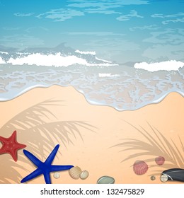 Vector Illustration of a Summer Beach Design