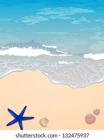 Vector Illustration of a Summer Beach Design