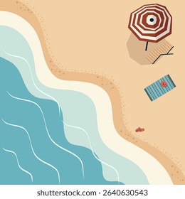 vector illustration summer beach flat design