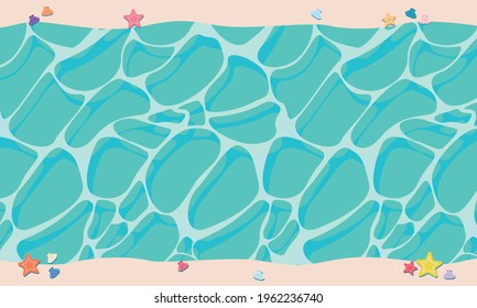 Vector illustration of summer beach and sea