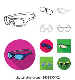 Vector illustration of summer and beach sign. Set of summer and fashion vector icon for stock.