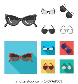 Vector illustration of summer and beach symbol. Set of summer and fashion vector icon for stock.