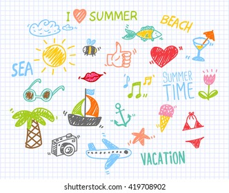 Vector Illustration Summer Children's