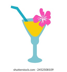  Vector illustration of summer cocktail
