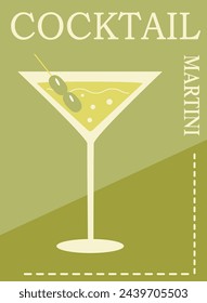 Vector illustration of summer cocktails. Icon, logo advertising flyer for bars and cafes.