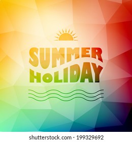 Vector illustration of summer  colored abstract background  