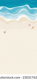 vector illustration of a summer day for the background of summer time and summer vibes, the background of a tropical beach. sand and waves