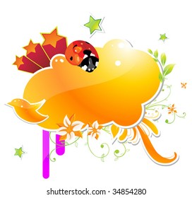 Vector illustration for summer design.