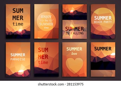 Vector Illustration of Summer Design Templates