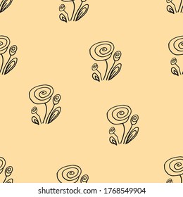 Ilustración vectorial de las flores de verano. Patrón inmaculado de elementos florales para un diseño de verano fresco.