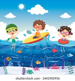Vector Illustration Of Summer Holiday