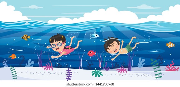 Vector Illustration Of Summer Holiday