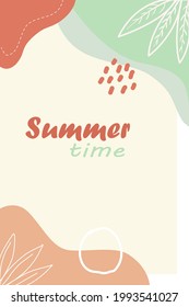 vector illustration of summer holiday, suitable for social media story, banner, background