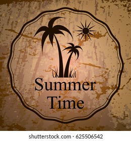 Vector illustration of summer holidays logo 