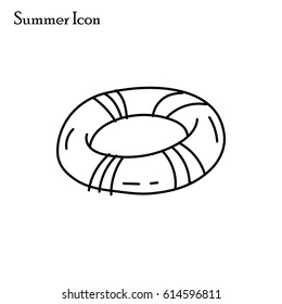 Vector Illustration. Summer Icon, Line. Element of summer decoration