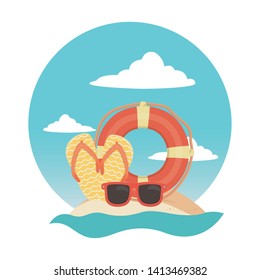 vector illustration Summer icon set design vector illustration