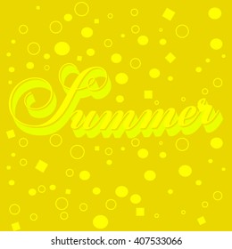 vector illustration Summer label on an abstract background