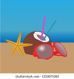 Vector illustration of the summer landscape