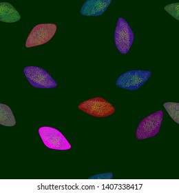  Vector illustration of summer leaves on dark background. Pattern design Wallpaper, gift wrapping,fabric Vector graphics