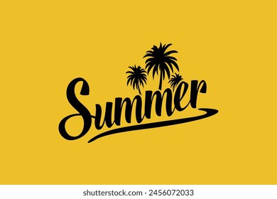 Vector illustration: Summer lettering composition