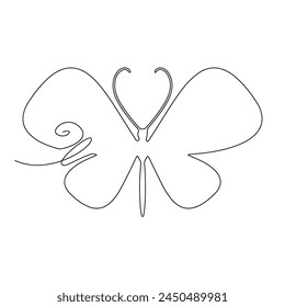 Vector Illustration of Summer Moth and Butterfly Icon