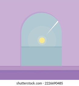 Vector illustration: summer panoramic of a beach and a sea coast landscape. Geometric illustration