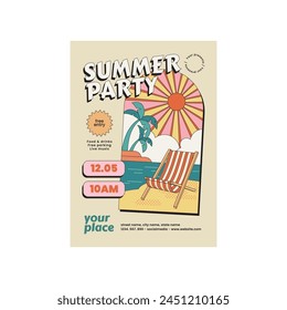 Vektorillustration von Summer Party Flyer.