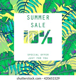 Vector Illustration of Summer sale for Design, Website, Background, Banner. Element Template